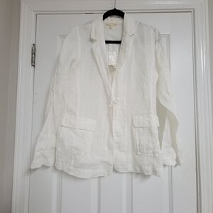 Eileen Fisher NWT 100% Irish Linen Classic Blazer.